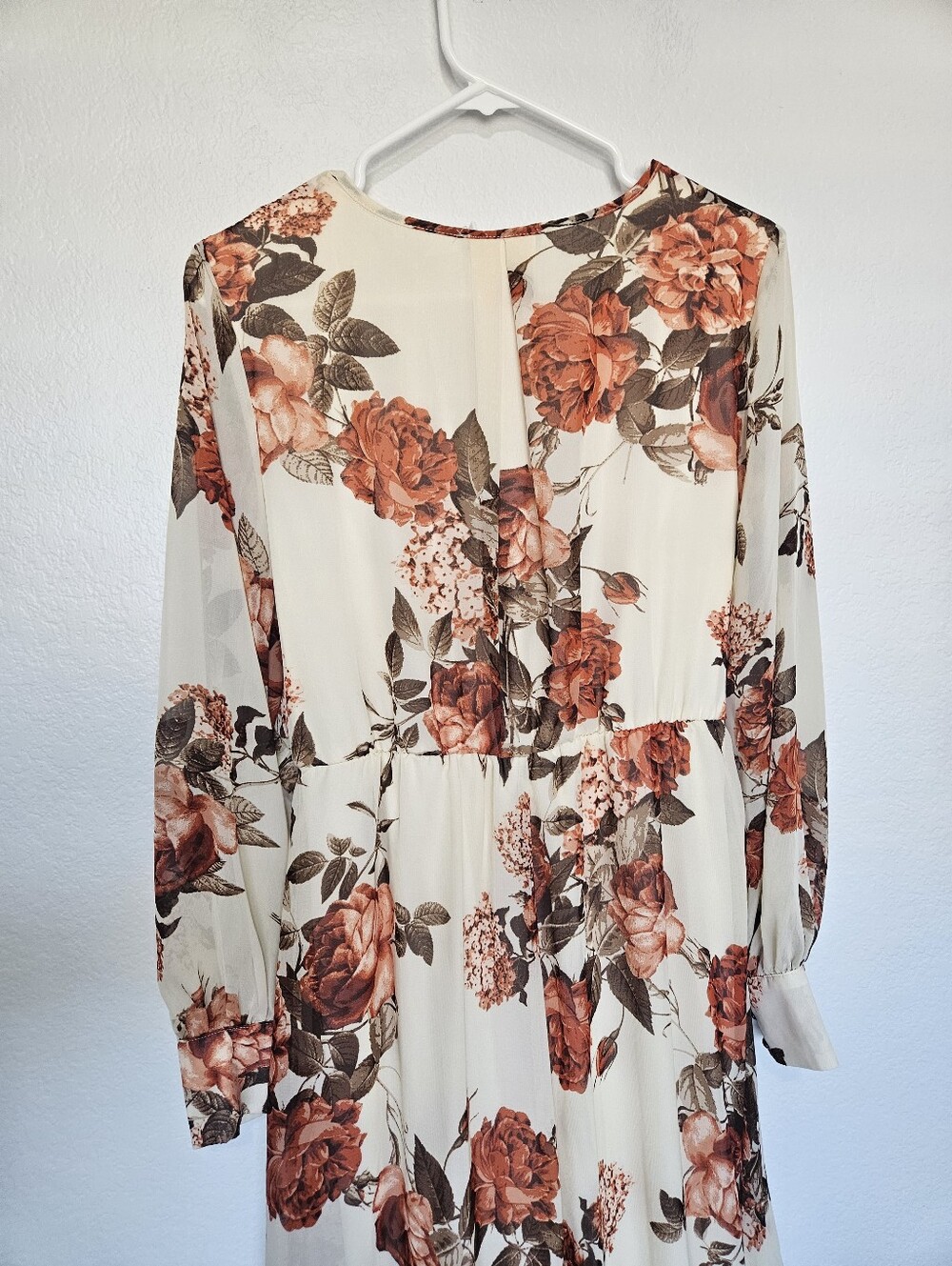 NWT Baltic Born | Lydia Fall Floral Flower Maxi Long Sheer Dress Women Large - Picture 7 of 7